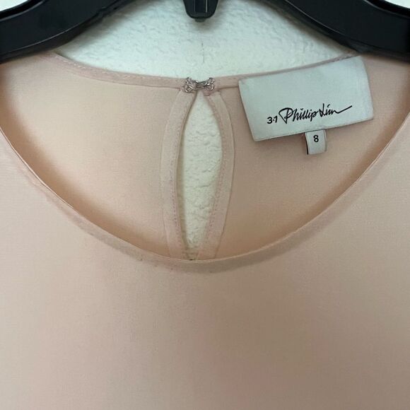 3.1 Phillip Lim Womens Short Sleeve Scoop Neck Blouse Size 8 100% Silk. - Picture 6 of 6